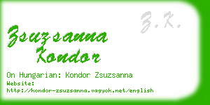 zsuzsanna kondor business card